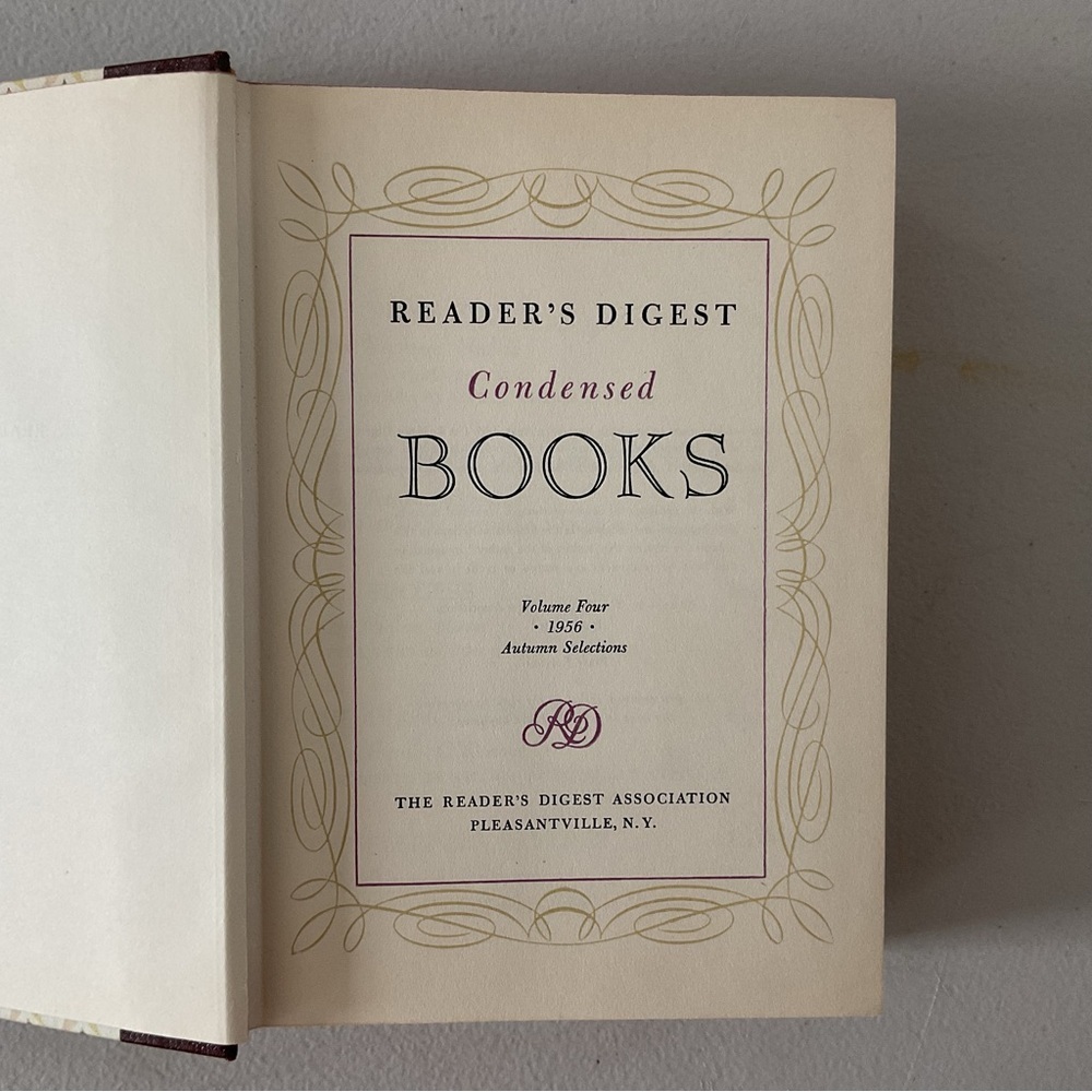 Vintage Reader’s Digest Condensed Books Volume 4 1956 Hardcover Book - Picture 3 of 6